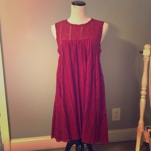 Free People cranberry red dress